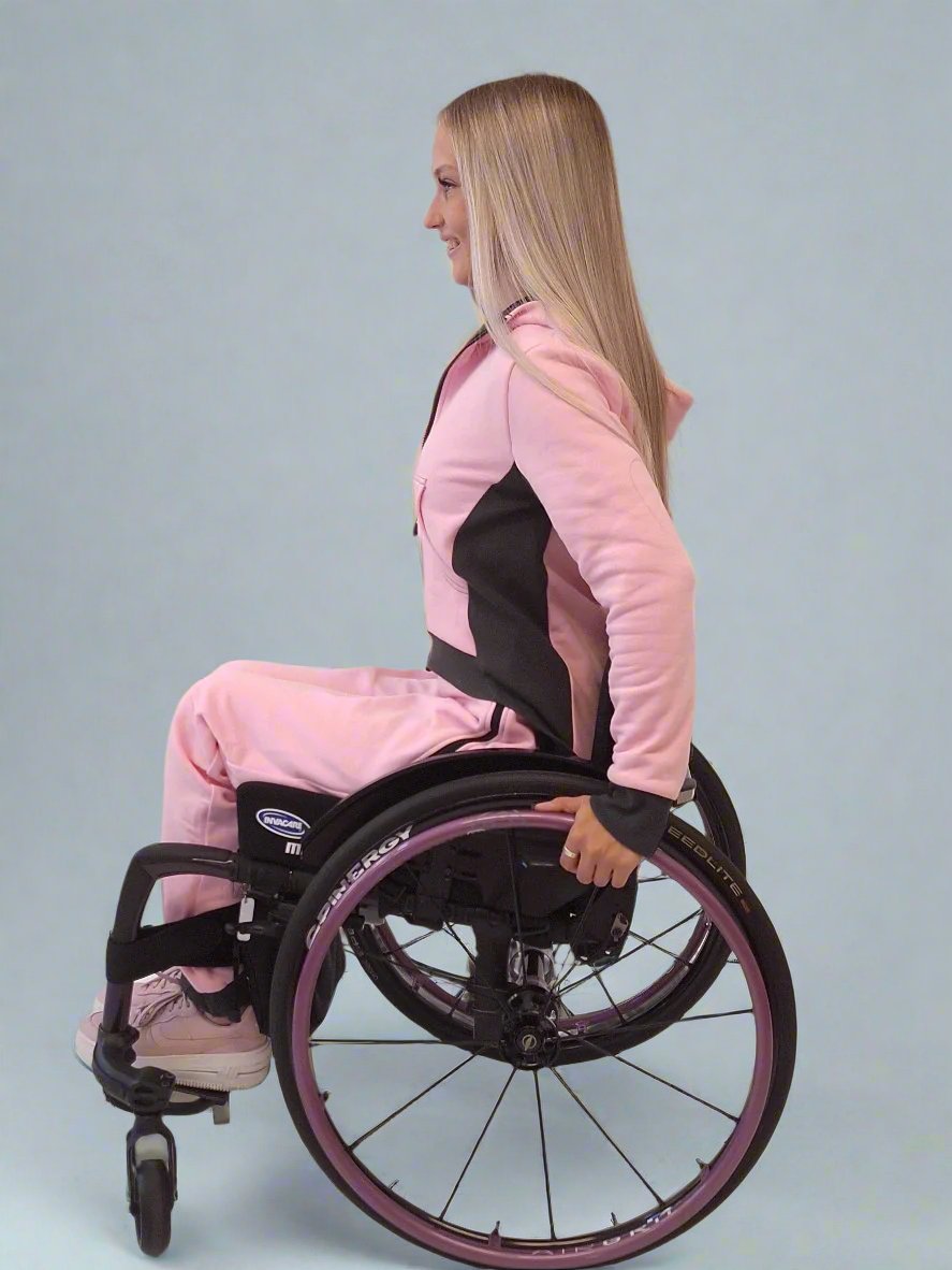 Ladies' Baby Pink Adaptive Jersey jacket- Leisure wear