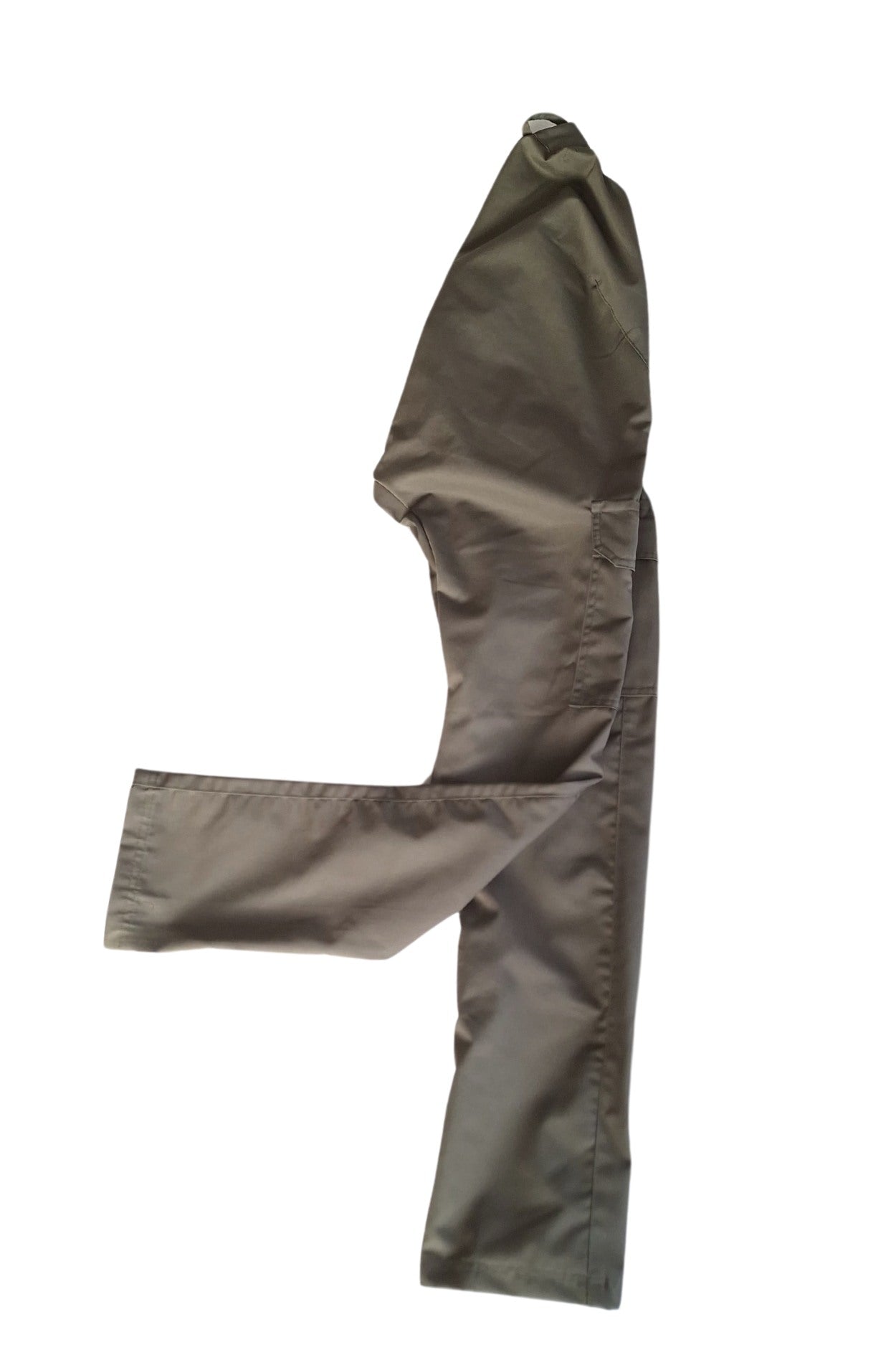 Men's cargo pants with side pockets, wheelchair adapted, army green